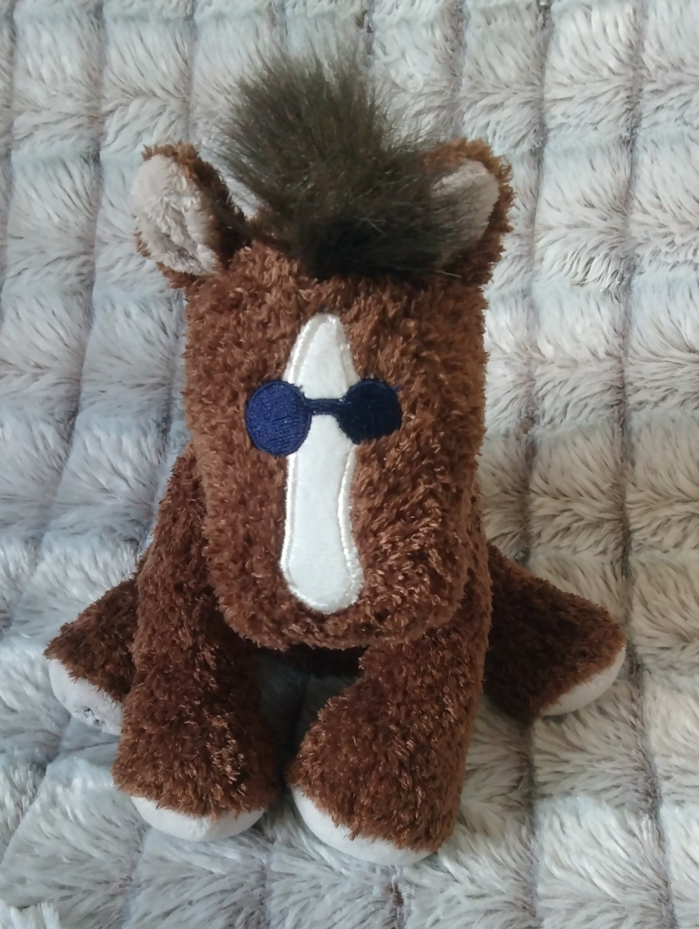 Life Is Good Brown Plush Horse with Navy Sunglasses